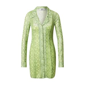 TWIIN Košeľové šaty  zelená / svetlozelená