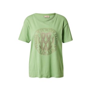 MOS MOSH Tričko 'Leah Holi'  zelená / svetloružová / ružová / šafránová