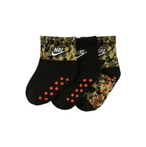 Nike Sportswear Ponožky  čierna / kaki / oranžová