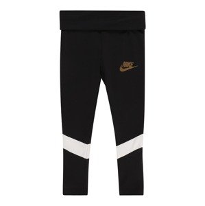 Nike Sportswear Legíny  čierna / biela / okrová