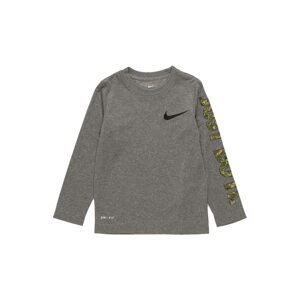 Nike Sportswear Funkčné tričko  sivá melírovaná / čierna / kaki / olivová