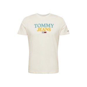 Tommy Jeans Tričko  šedobiela / tyrkysová / karí / červená / námornícka modrá