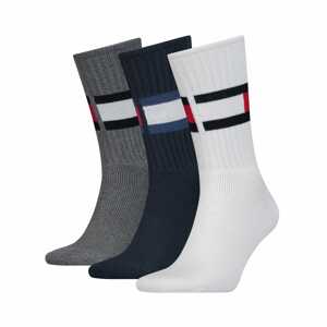 Tommy Hilfiger Underwear Ponožky  tmavomodrá / sivá / červená / biela