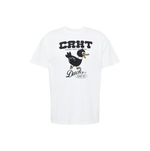 Carhartt WIP Tričko 'Ducks'  biela / čierna / šafránová