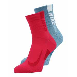 NIKE Športové ponožky 'Multiplier'  dymovo modrá / pitaya / biela / malinová
