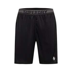 Superdry Športové nohavice 'Core'  čierna / biela / sivá