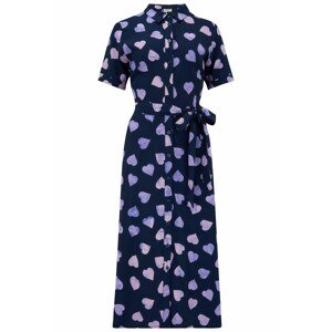 Sugarhill Brighton Košeľové šaty ' LAURETTA HEART BATIK '  námornícka modrá / zmiešané farby