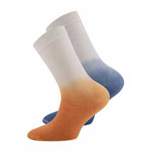 EWERS Ponožky  modrá / tmavooranžová / biela