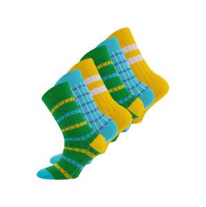 EWERS Ponožky  svetlomodrá / žltá / zelená / biela