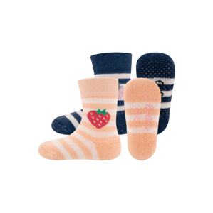 EWERS Ponožky  námornícka modrá / svetlooranžová / ružová / ružová / biela