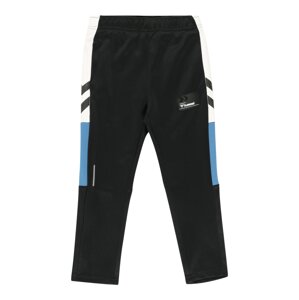 Hummel Športové nohavice  čierna / biela / modrá / námornícka modrá