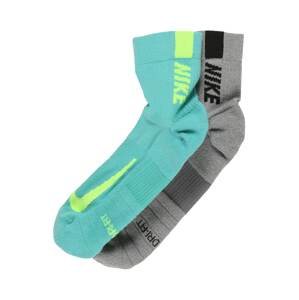 NIKE Športové ponožky  nefritová / sivá / neónovo zelená / čierna