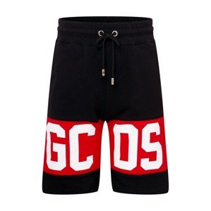 GCDS Nohavice  čierna / červená / biela