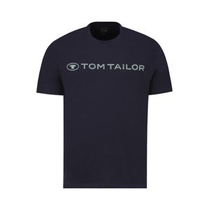 TOM TAILOR Men + Tričko  tmavomodrá / pastelovo zelená