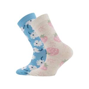EWERS Ponožky  béžová melírovaná / svetlomodrá / ružová / biela