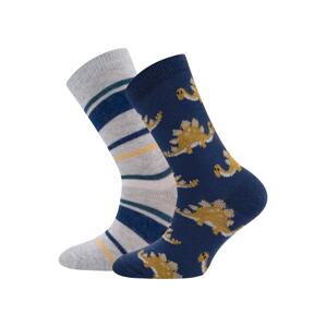 EWERS Ponožky  tmavomodrá / sivá melírovaná / púdrová / svetlooranžová / zlatá žltá