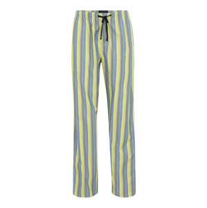 SCHIESSER Pyžamové nohavice  žltá / dymovo modrá / tmavosivá / biela