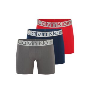 Calvin Klein Underwear Boxerky  sivá / červená / námornícka modrá / strieborná