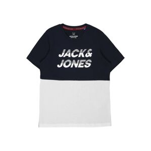 Jack & Jones Junior Tričko 'Break'  tmavomodrá / biela