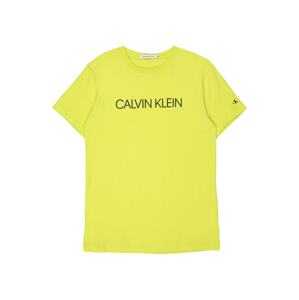 Calvin Klein Jeans Tričko 'INSTITUTIONAL'  limetková / čierna