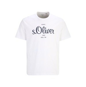 s.Oliver Red Label Big & Tall Tričko  biela / námornícka modrá