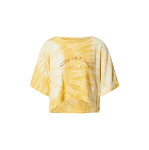 ROXY Tričko 'ALOHA'  svetlohnedá / žltá / pastelovo žltá / biela