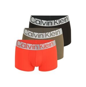 Calvin Klein Underwear Boxerky  strieborná / ohnivo červená / olivová / čierna