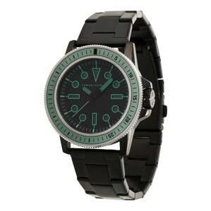 ARMANI EXCHANGE Analógové hodinky  čierna / mätová / zelená