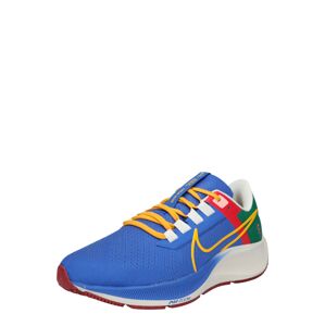 NIKE Športová obuv 'Air Zoom Pegasus 38 A.I.R. Jordan Moss'  kráľovská modrá / červená / zelená / biela / oranžová