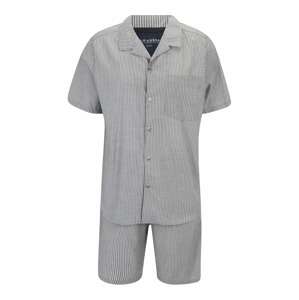 SCHIESSER Krátke pyžamo  modrosivá / biela