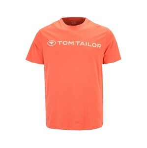 TOM TAILOR Men + Tričko  oranžová / biela