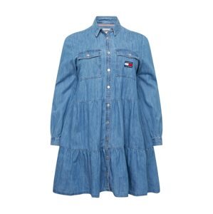 Tommy Jeans Curve Košeľové šaty  modrá denim
