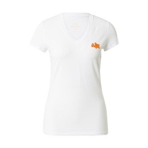 ARMANI EXCHANGE Tričko  biela / oranžová