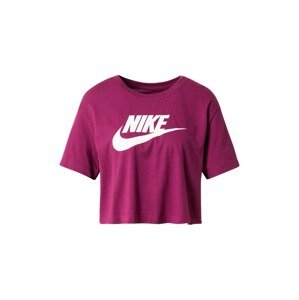 Nike Sportswear Tričko  burgundská / biela
