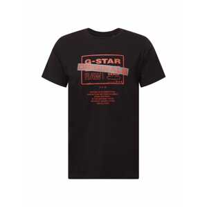 G-Star RAW Tričko  sivá / svetločervená / čierna