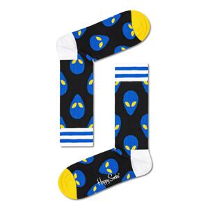 Happy Socks Ponožky 'Alien'  čierna / modrá / žltá / biela