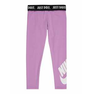 Nike Sportswear Legíny  fialová / čierna / sivá / biela