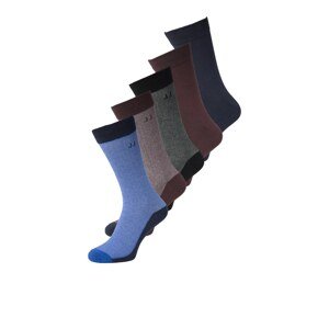 JACK & JONES Ponožky 'ROBIN'  modrá / tmavomodrá / burgundská / čierna / čierna melírovaná