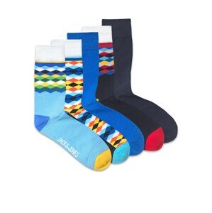 JACK & JONES Ponožky 'Cheer'  námornícka modrá / svetlomodrá / zmiešané farby