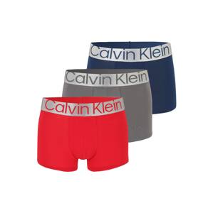 Calvin Klein Underwear Boxerky  námornícka modrá / sivá / červená / strieborná