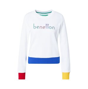 UNITED COLORS OF BENETTON Mikina  biela / kráľovská modrá / žltá / červená / smaragdová