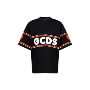 GCDS Tričko  čierna / biela / svetločervená