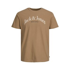 JACK & JONES Tričko 'Blujim'  hnedá / sivá / čierna