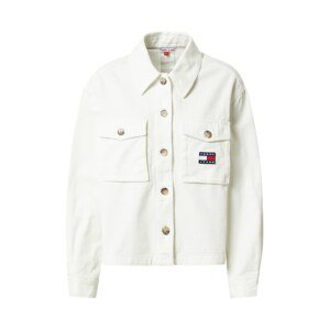 Tommy Jeans Prechodná bunda  biela / námornícka modrá / ohnivo červená / prírodná biela
