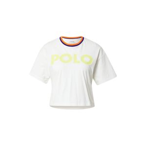 Polo Ralph Lauren Tričko  biela / svetložltá / tmavofialová / oranžová