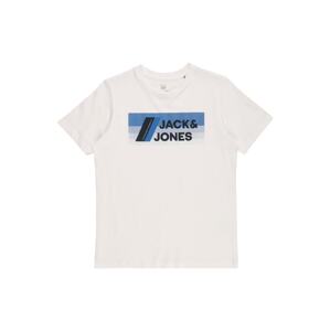 Jack & Jones Junior Tričko 'BOOSTER'  biela / námornícka modrá / modrá / dymovo modrá