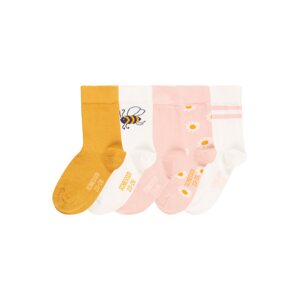 SCHIESSER Ponožky  biela / zlatá žltá / svetloružová / indigo