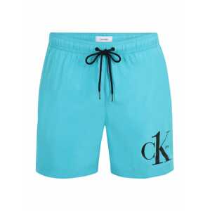 Calvin Klein Swimwear Plavecké šortky  neónovo modrá / čierna