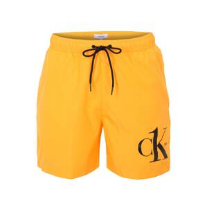 Calvin Klein Swimwear Plavecké šortky  oranžová / čierna