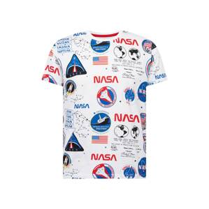 ALPHA INDUSTRIES Tričko 'NASA'  nebesky modrá / žltá / ohnivo červená / čierna / biela